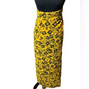 EUC Yellow Sarong Beachwear OS